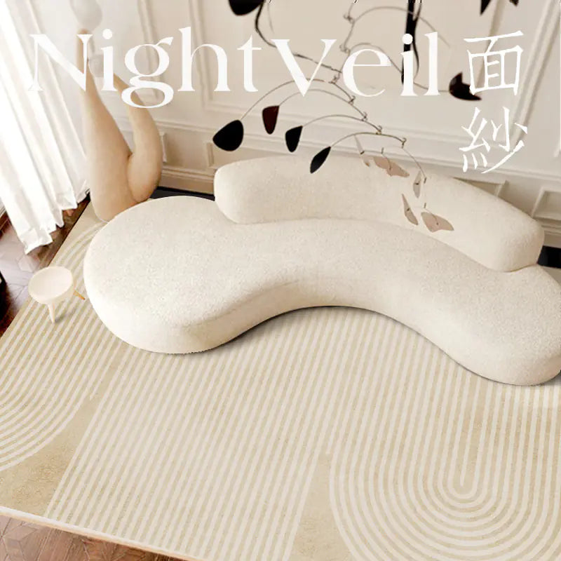 Luxury Short-Pile Faux Cashmere Area Rug