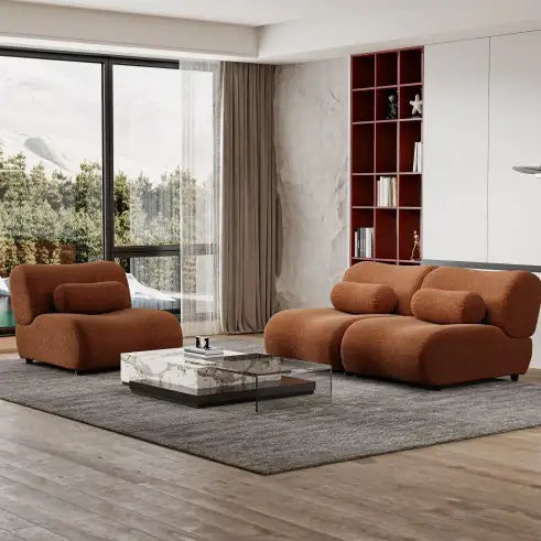 Contemporary Modular Sofa w/ 3 Seat Sectional