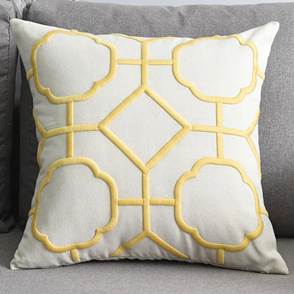 Chic Geometric Linen Pillow Cover