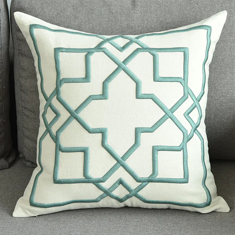 Chic Geometric Linen Pillow Cover