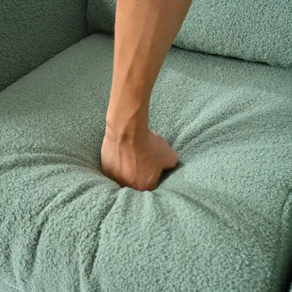 Modern Upholstered Chairs, Teddy Fabric Light Green