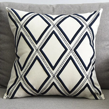 Chic Geometric Linen Pillow Cover