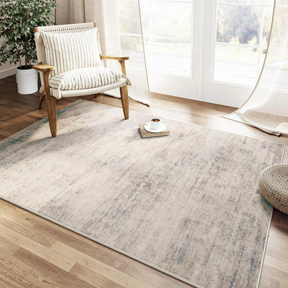 HUGEAR 3x5 Rugs Machine Washable Grey Hallway Area Rug