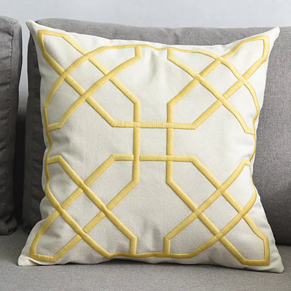 Chic Geometric Linen Pillow Cover