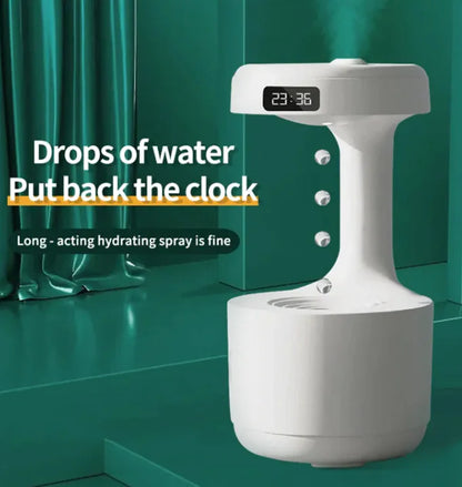 Water Drop Aroma Diffuser with Clock for Bedroom & Office