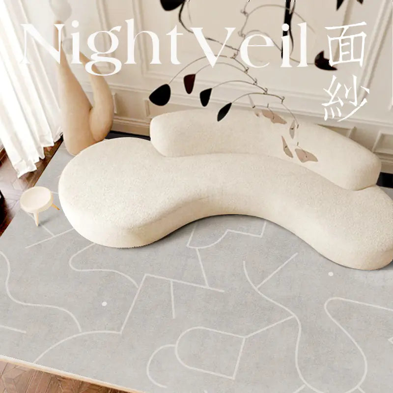 Luxury Short-Pile Faux Cashmere Area Rug