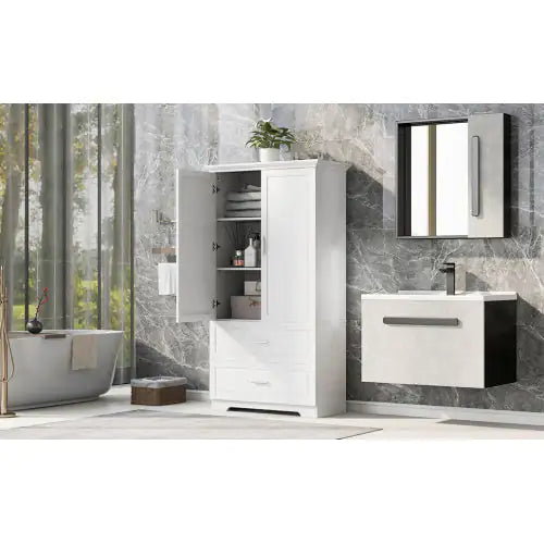 High Bathroom Storage Cabinet