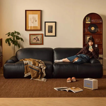 Modern Minimalist Leather Sofa Set