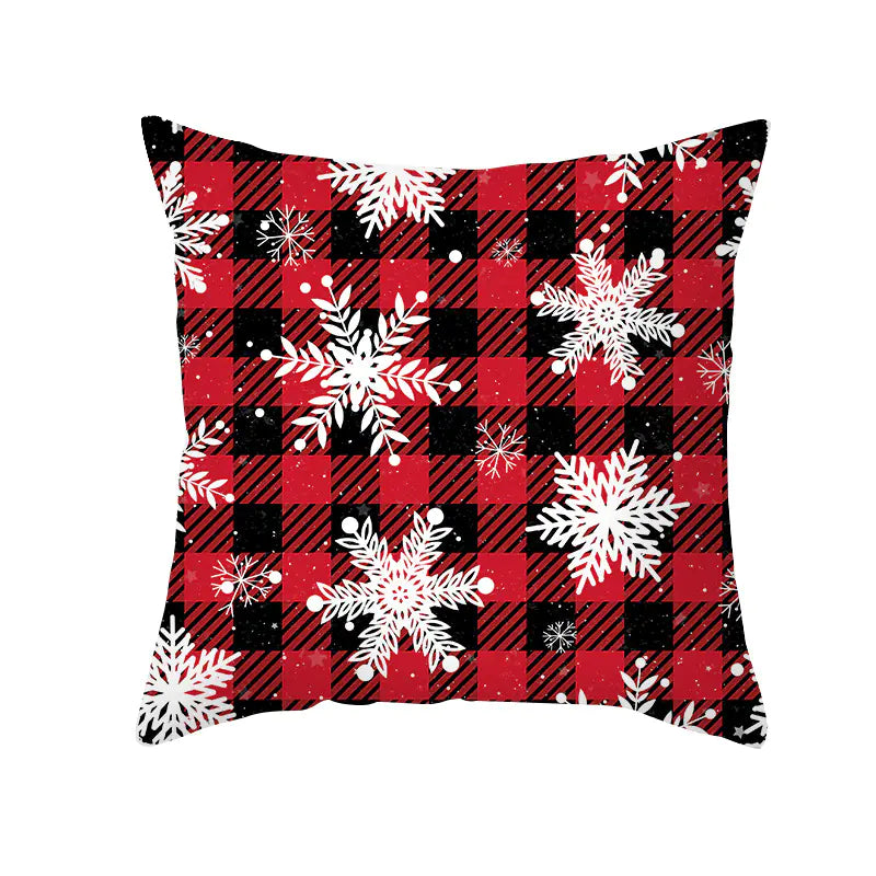 Holiday Plaid Peachskin Pillow Cover
