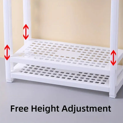 Three-Layer Adjustable Bathroom Cosmetic Storage Rack