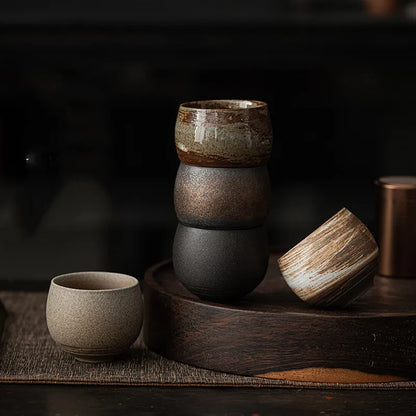 Japanese Handmade Coarse Pottery Tea Cup