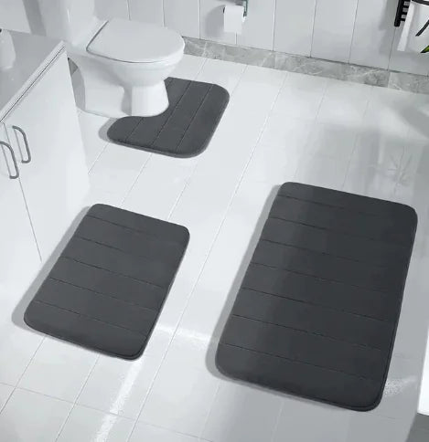 Water Absorbent Mat Set for Bathroom and Kitchen (3pcs)