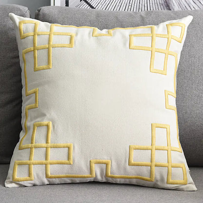 Chic Geometric Linen Pillow Cover