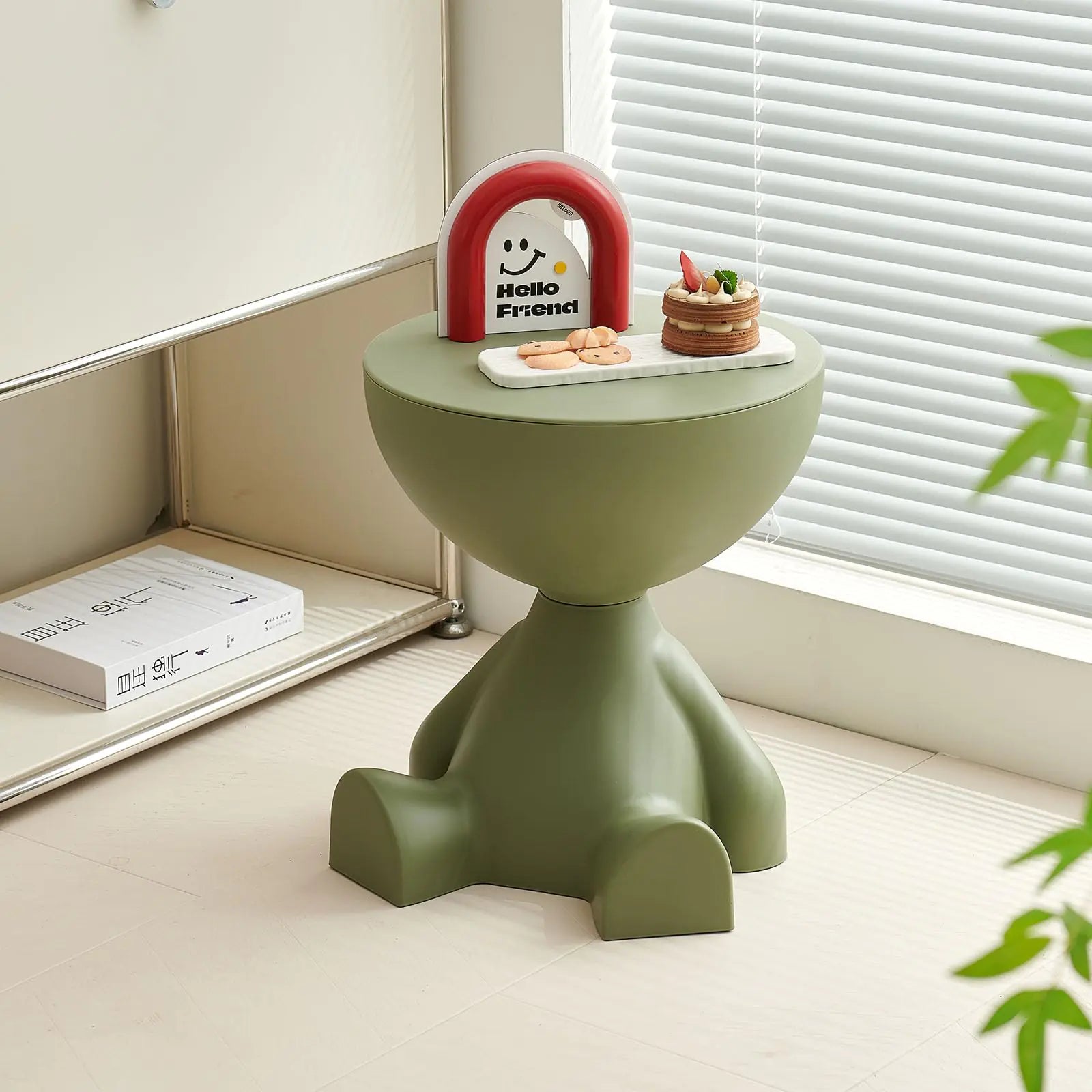 Side Circle Coffee Table or Table Nightstand