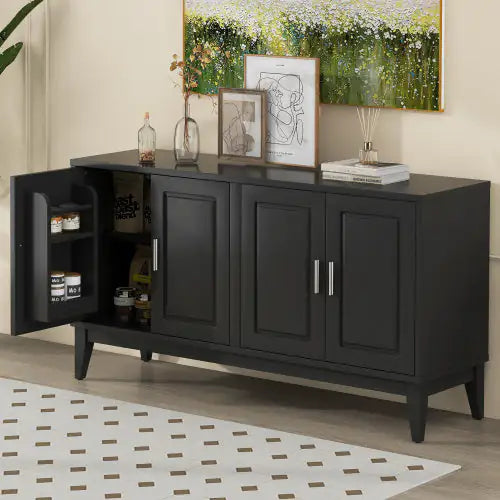 4 Door Sideboard Storage Cabinet With Gantry