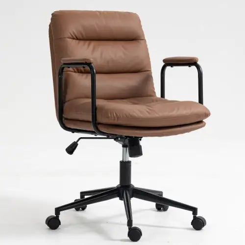 Medium Backrest Home Desk Work Chair With Wheels And Arms