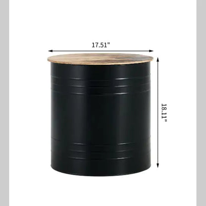 Farmhouse Rustic Metal Accent Cocktail Table, Set Of 2