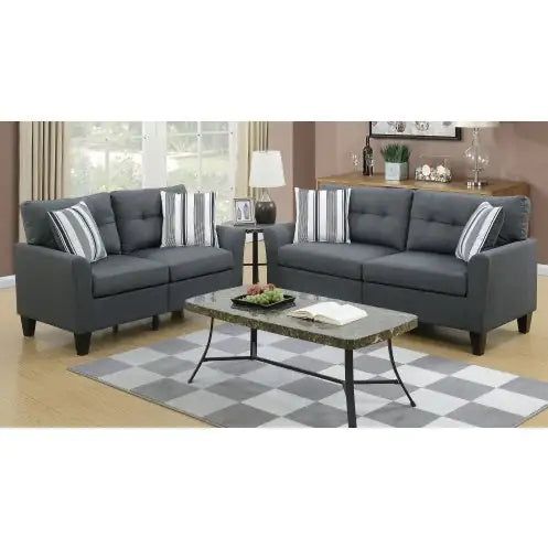 2pc Sofa And Loveseat Set, Solid Pine