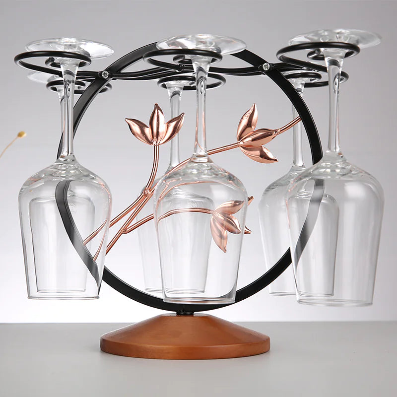 Elegant Wine & Goblet Holder