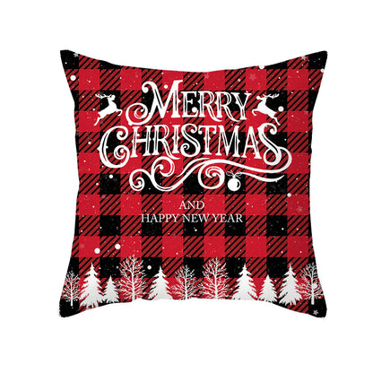 Holiday Plaid Peachskin Pillow Cover