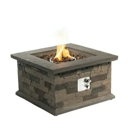 Outdoor Propane Fire Pit Table 28-inch Imitation