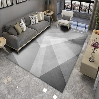 Velvet Geometric Pattern Living Room Rug