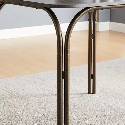 5-Piece Wood Table, 4 Chairs, Modern Dining Table Set