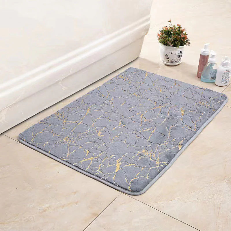 Fluffy Rabbit Design Bath Mat - Modern Rectangle Rug