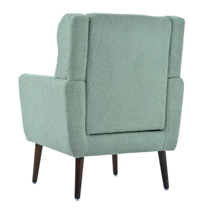 Modern Upholstered Chairs, Teddy Fabric Light Green