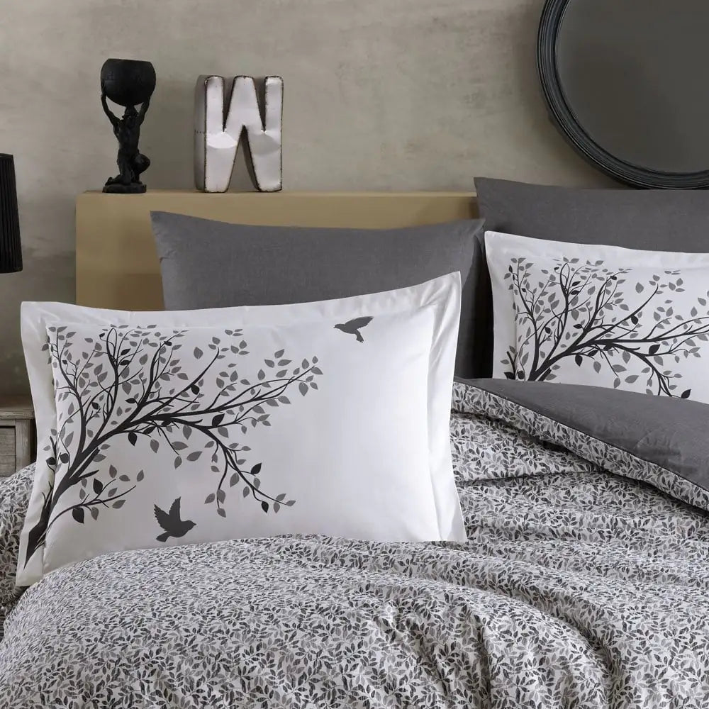 Arianna Gray Elegance - Poplin Double Bed Set