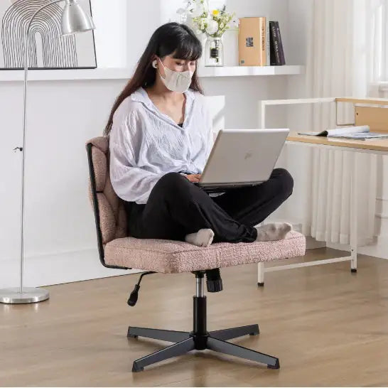 Stationary Pink Desk Chair