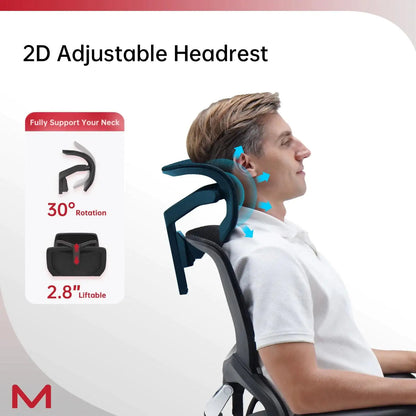 Ergonomic Office Chair With Footrest, Tilt Mesh Computer Chair