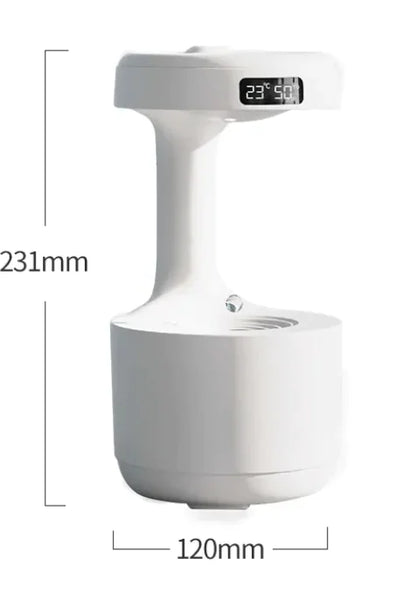 Water Drop Aroma Diffuser with Clock for Bedroom & Office