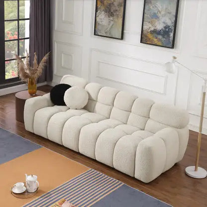 Marshmallow Sofa, 3 Seater, Black BOUCLE