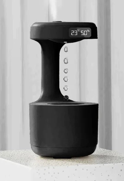 Water Drop Aroma Diffuser with Clock for Bedroom & Office