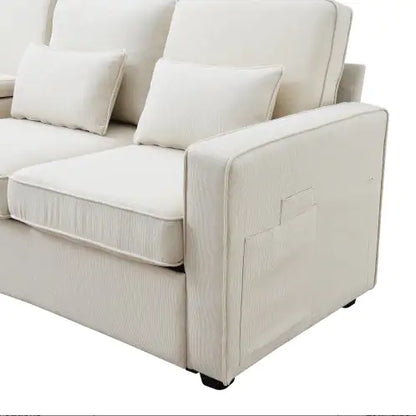 Seater Modern Linen Fabric Sofa