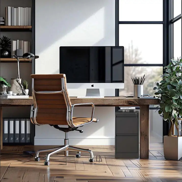 2 Drawer Metal Vertical File Cabinet With Lock