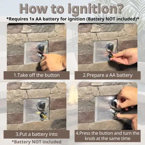 Outdoor Propane Fire Pit Table 28-inch Imitation