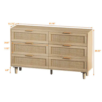 Drawers Rattan Storage Cabinet Rattan Drawer