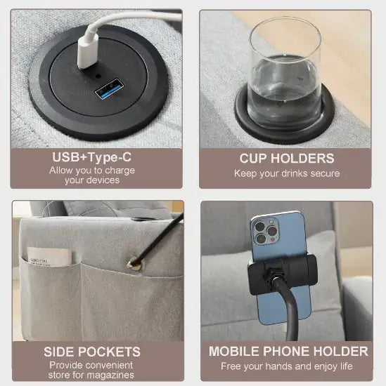 Futon Chair Convertible Bed, 3-in-1 Pull Out Sleeper