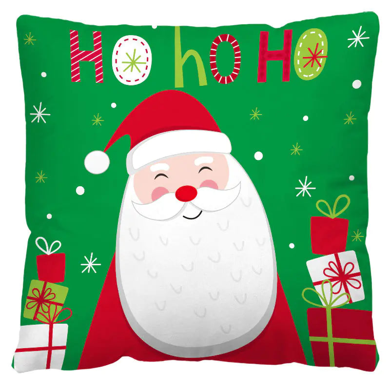 Plaid Christmas Pillow Cover for Sofa - Red & Black