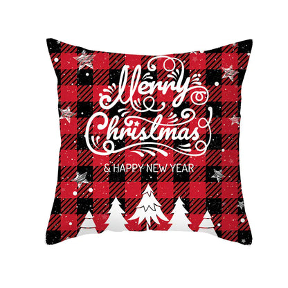 Holiday Plaid Peachskin Pillow Cover