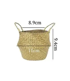 Seagrass Wicker Hanging Basket for Flowers and Storage