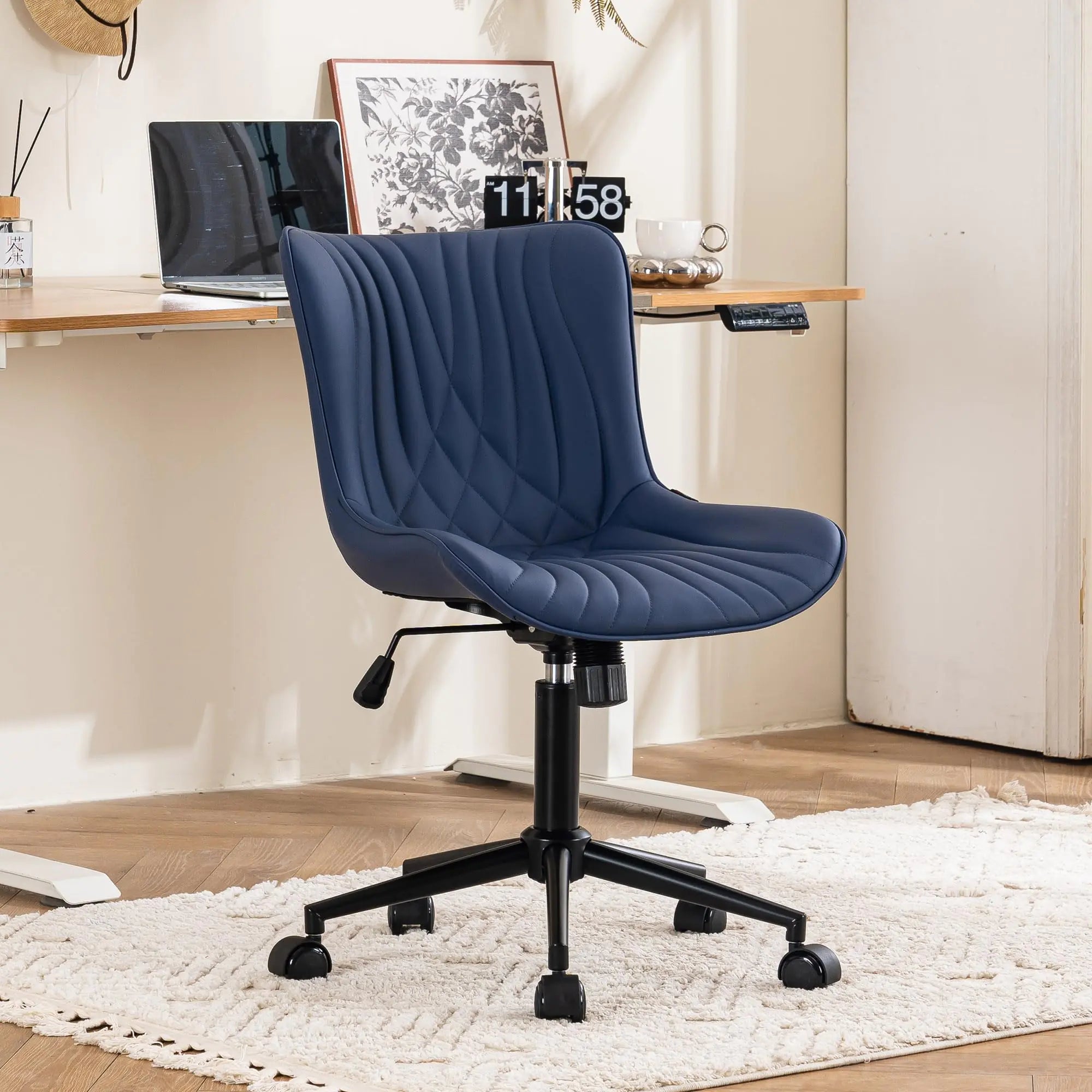 YOUTASTE Office Chair Modern Armless Desk Chair