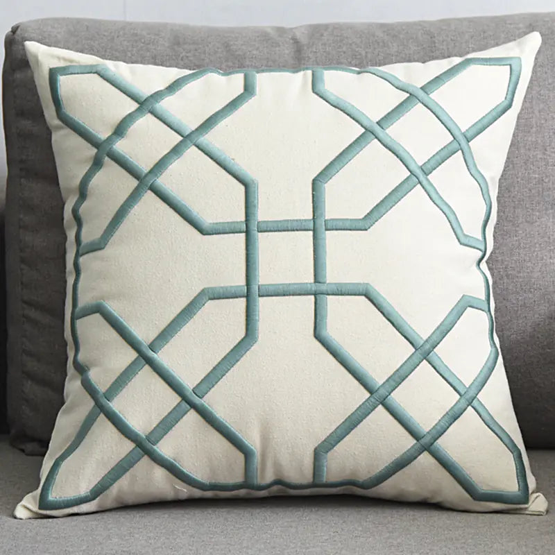 Chic Geometric Linen Pillow Cover