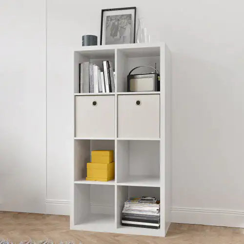 2 X 4 Cube Bookshelf For Home, Office - White