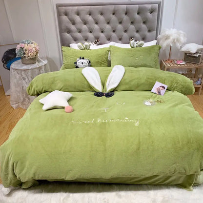 Longeared Cute Rabbit Series Bow Hair Ball Set (4pcs)