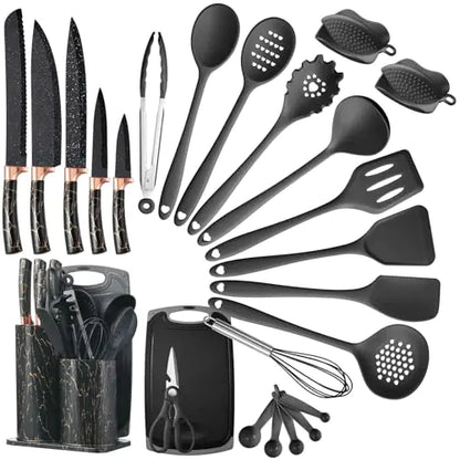 LSFCHUJU 25 PCS Kitchen Utensils Set
