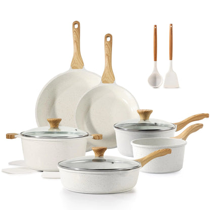 SENSARTE Nonstick Ceramic Cookware Set 16-Piece