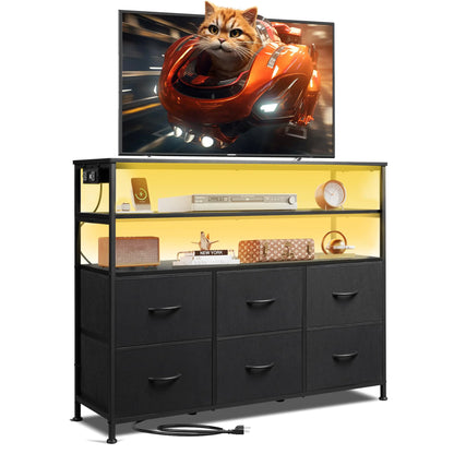 WLIVE Led Dresser TV Stand Entertainment Center